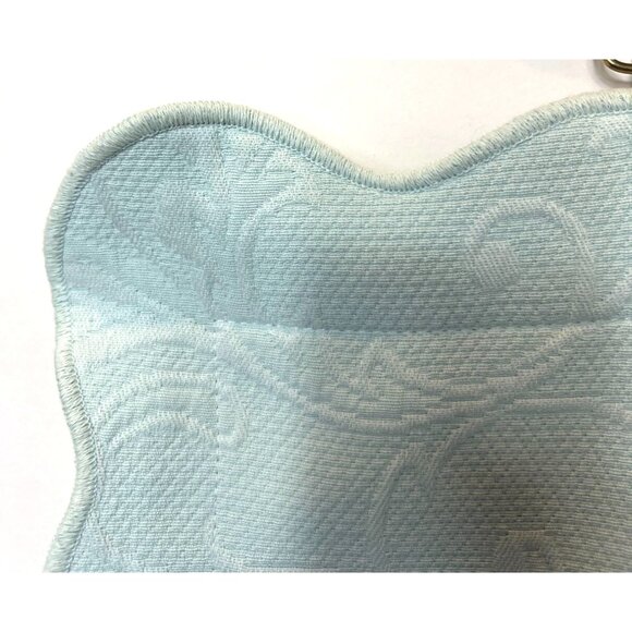 Colchas S. Domingos Baby Blue Scalloped Pillow Sham Cotton Blend Portugal 21X27 - Picture 8 of 9
